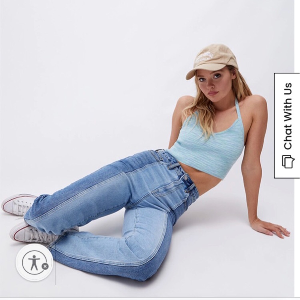 PacSun Two-tone High Rise Jeans, 24, NWT